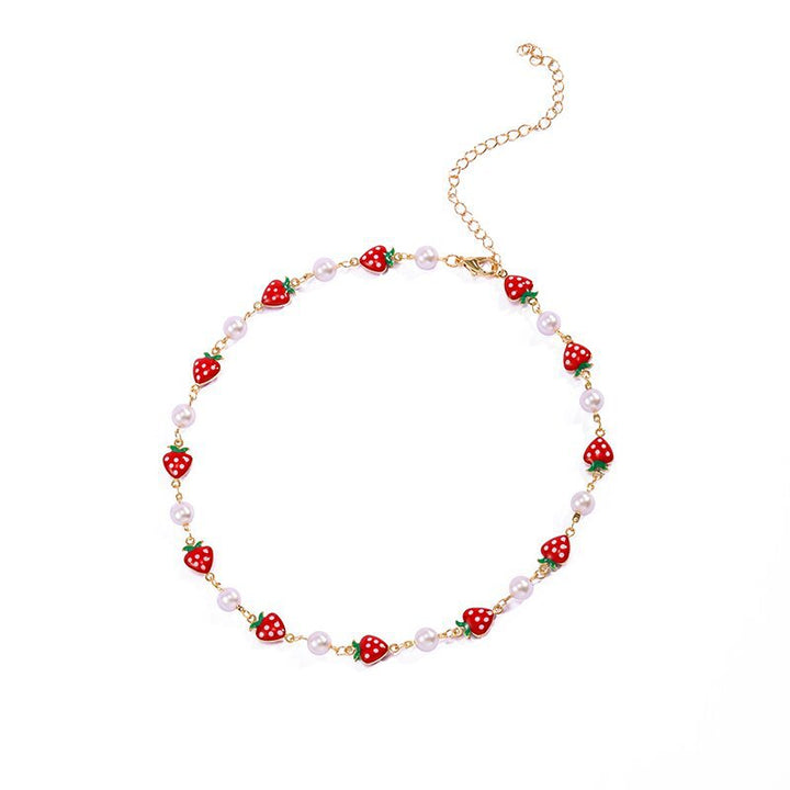 Strawberry Charm Necklace Bowlift