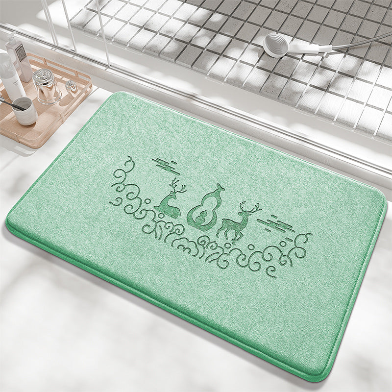 Playful Bunny Design Bath Mat Bowlift