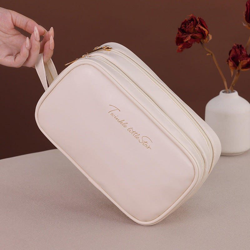 Cosmetic and Care Organizer with Double Zipper Bowlift