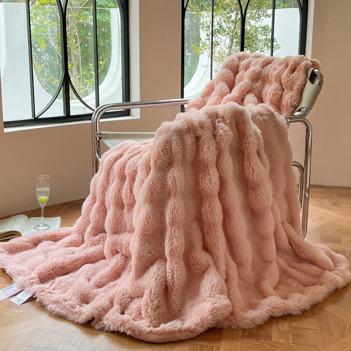 Luxurious Textured Soft Throw Blanket Bowlift