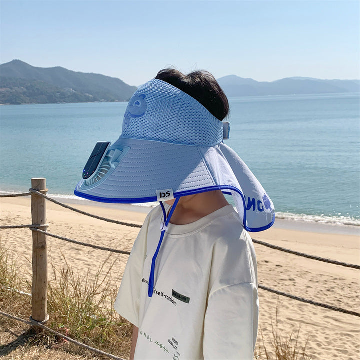 Ssun hat with solar mini fan, UV protection and wide neck protection Bowlift