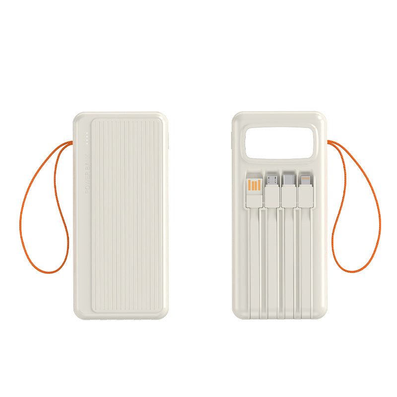 Multifunctional Solar Power Bank with Integrated USB Cable Bowlift