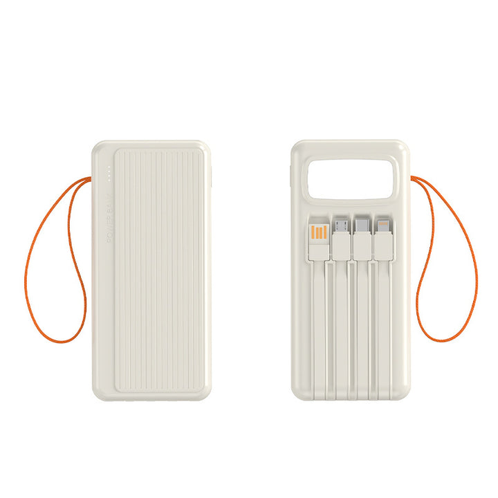 Multifunctional Solar Power Bank with Integrated USB Cable Bowlift