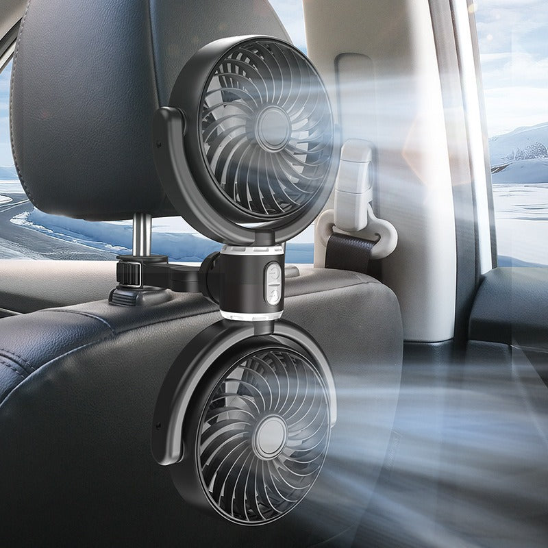 Portable Dual-Breeze Car Fan Bowlift