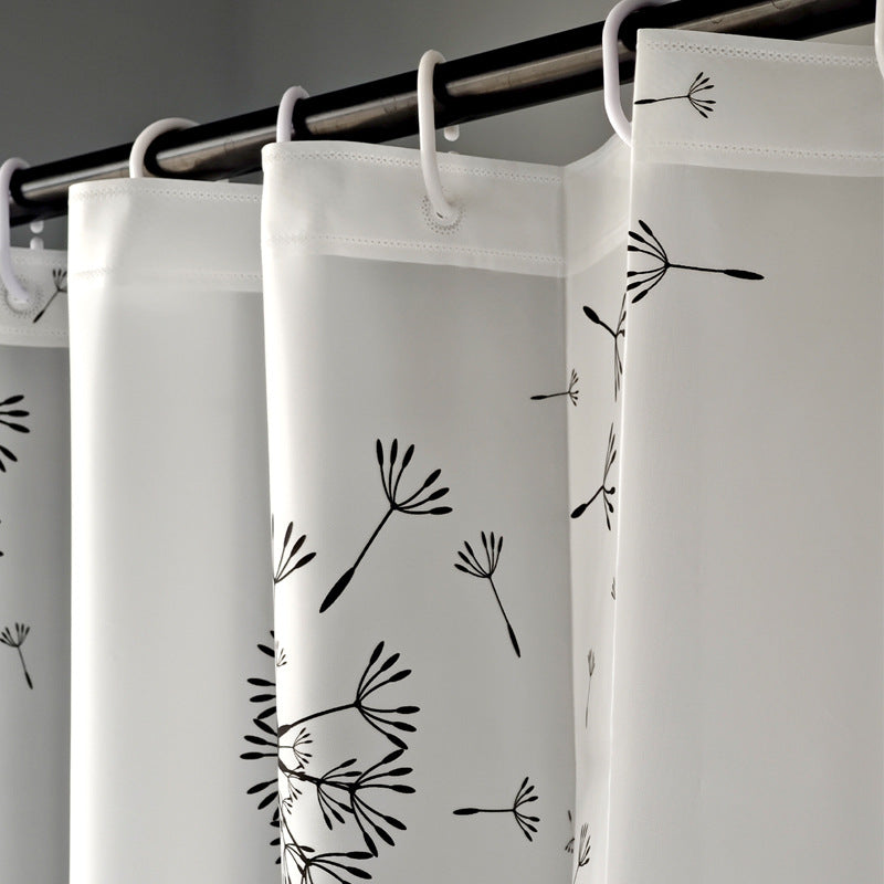 Dandelion Print Shower Curtain Bowlift