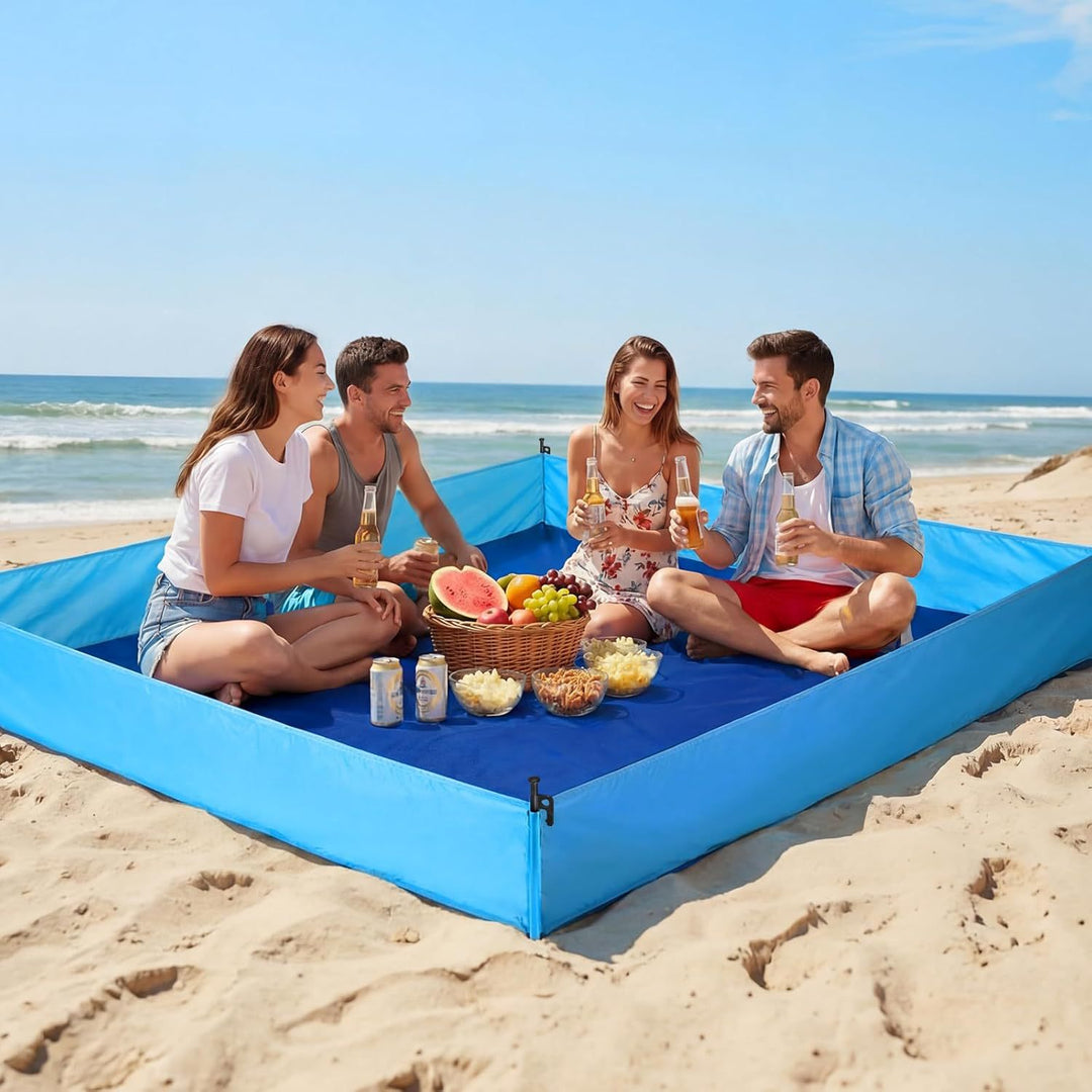 Versatile Sand-Free Beach Mat with Anchor System Bowlift