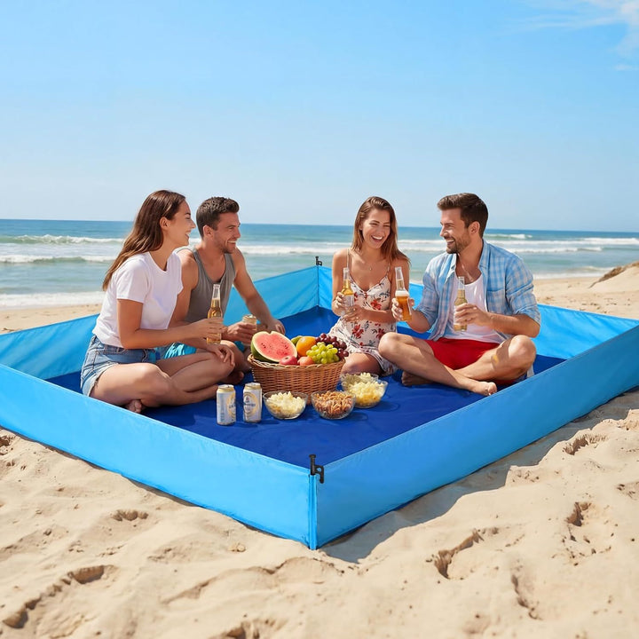 Versatile Sand-Free Beach Mat with Anchor System Bowlift
