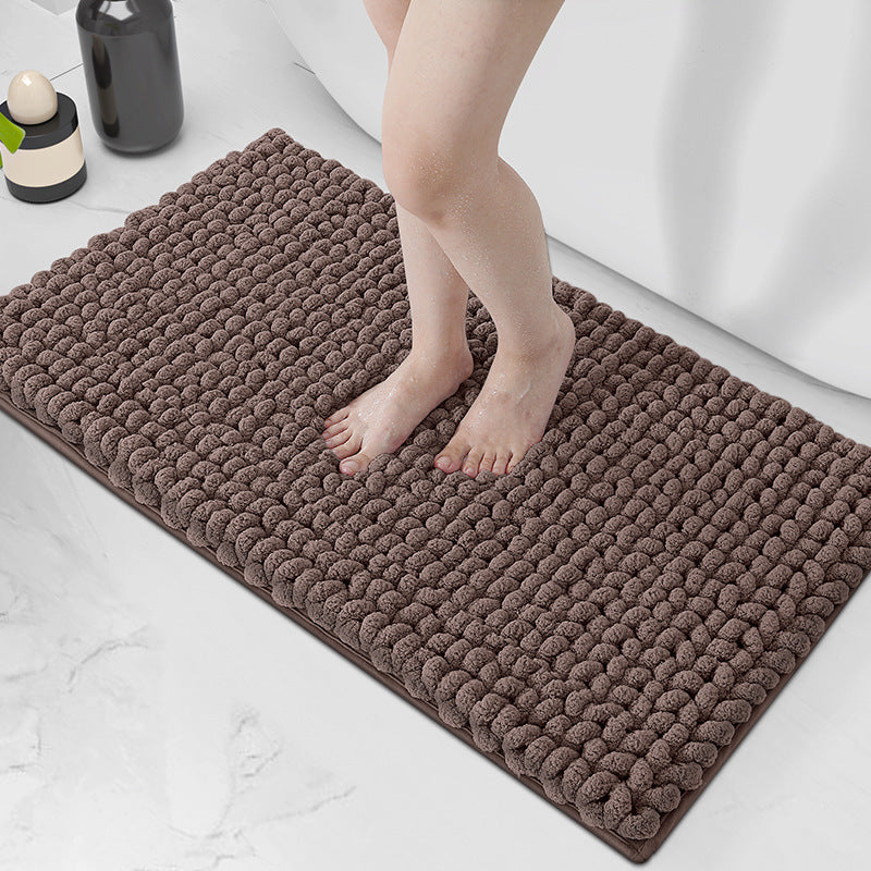 Plush Textured Bath Mat Bowlift