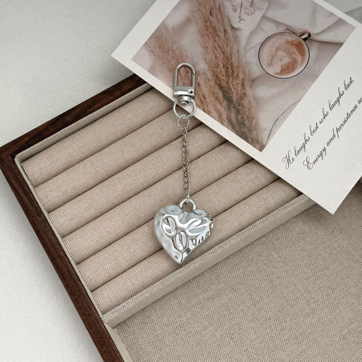 Heart-Shaped Metal Keychain Bowlift