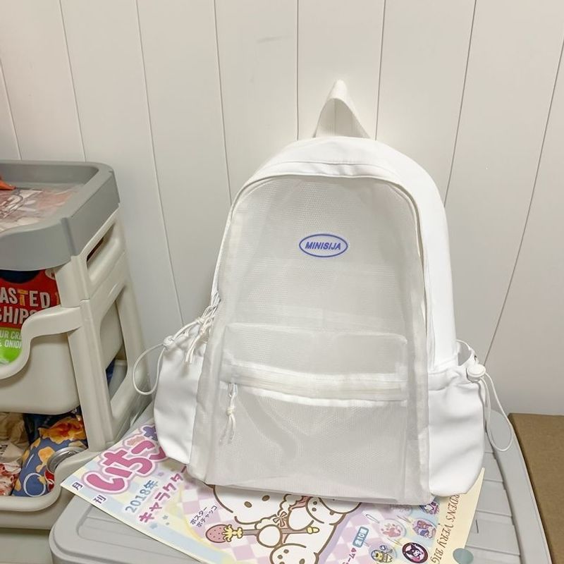 Transparent Mesh Backpack Bowlift