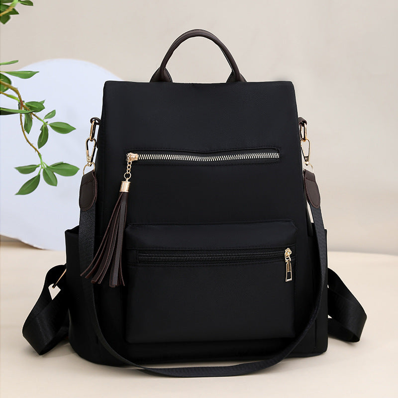 Elegant Multi-Pocket Backpack with Detachable Strap Bowlift