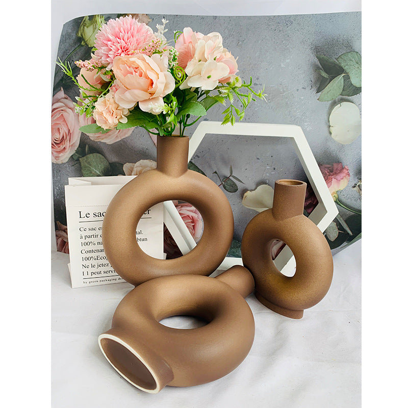 Modern Abstract Ceramic Flower Vase Bowlift