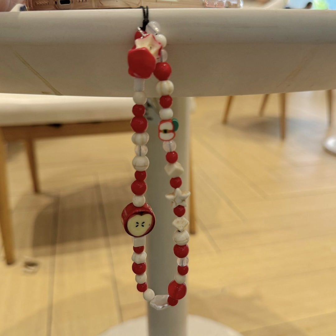 Beaded Charm Mobile Strap Bowlift