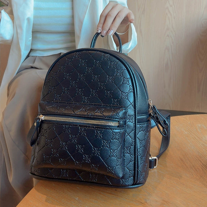 Floral Textured Mini Backpack Bowlift