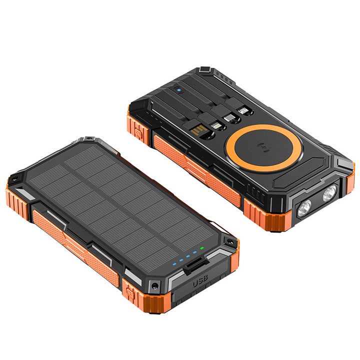 Robust Solar Power Bank with Multifunctional Connections Bowlift