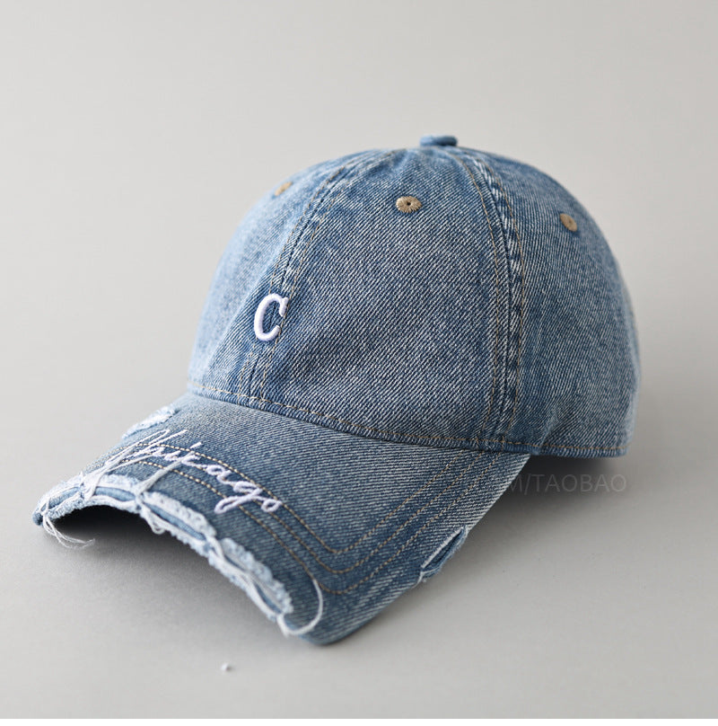 Men's Casual Distressed Baseball Cap Bowlift