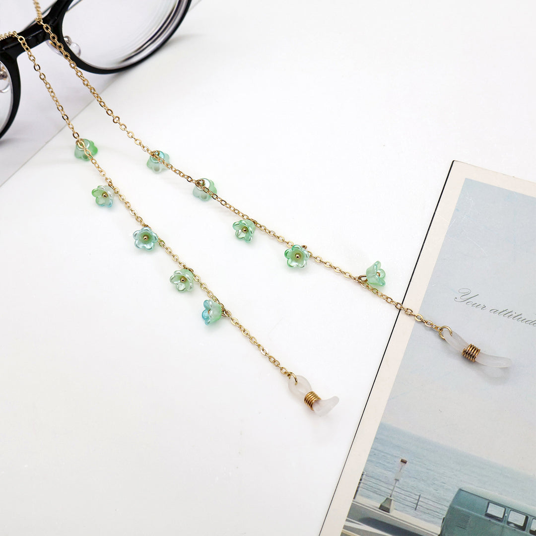 Floral Embellished Eyewear Chain Bowlift