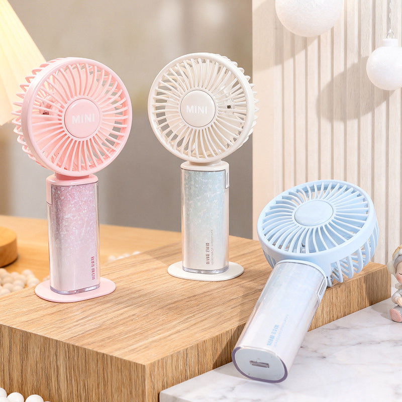 Women's portable mini hand fan with rechargeable USB function Bowlift