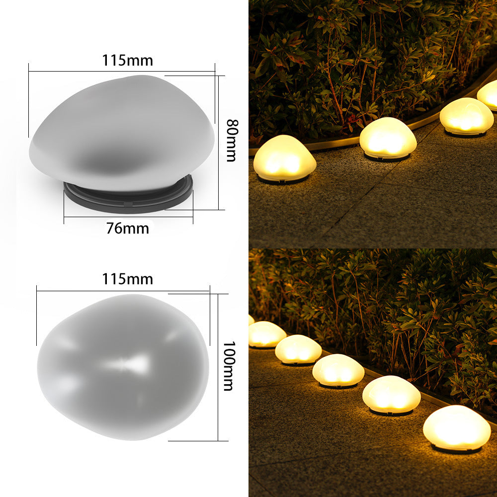 Rechargeable LED Pebble Pathway Lights Waterproof Garden Accent Bowlift