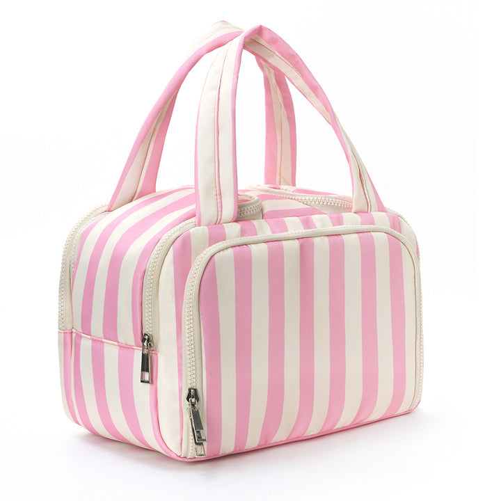 Cosmetic bag with stylish striped pattern Bowlift