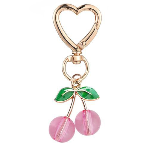 Decorative Cherry Charm Keychain Bowlift