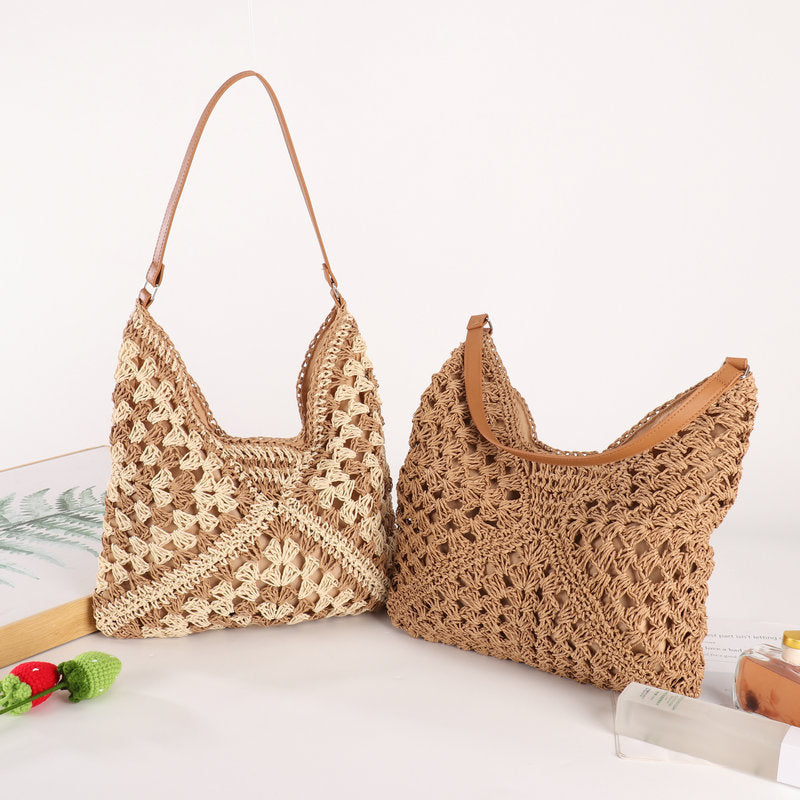 Hand-knotted Macrame Shoulder Bag Bowlift