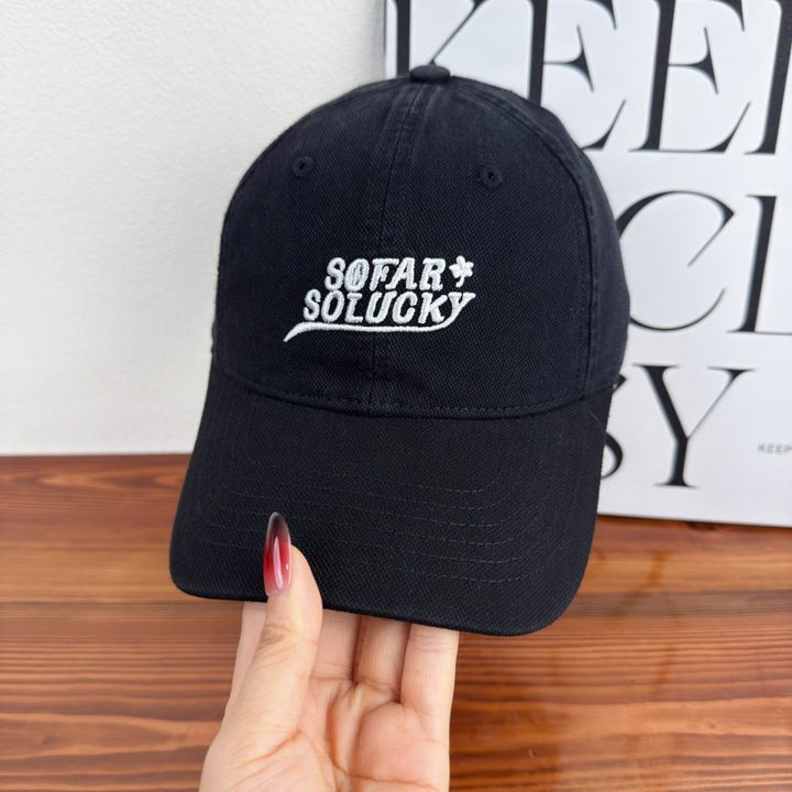 Men's Casual Adjustable Logo Cap Bowlift