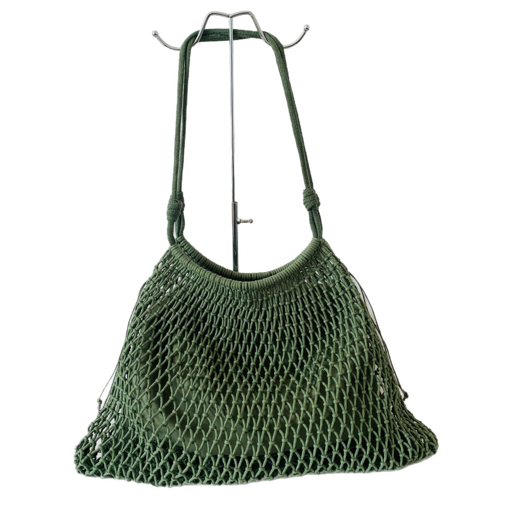 Mesh Beach Tote with Adjustable Drawstring Bowlift