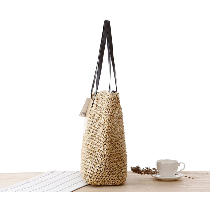 Braided beach bag with sturdy zipper Bowlift