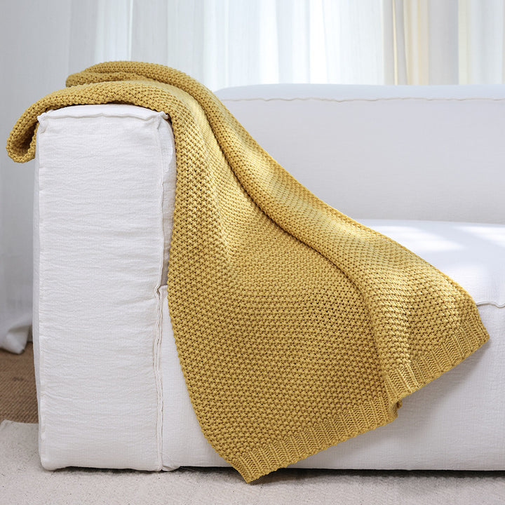 Textured Knit Sofa Blanket