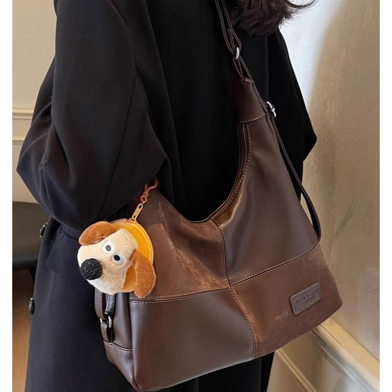 Casual Leather Hobo Bag Bowlift