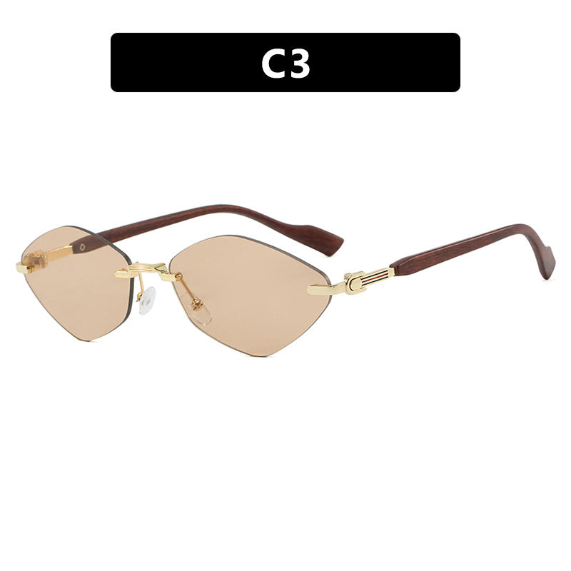 Women's geometric sunglasses with luxurious wooden arms and polarized lenses Bowlift