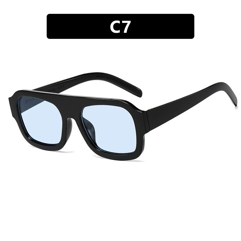 Women’s stylish square sunglasses with eye-catching animal print design Bowlift