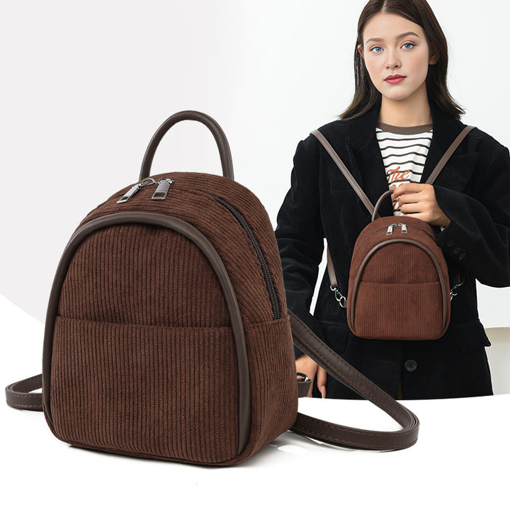 Corduroy Mini Backpack Bowlift