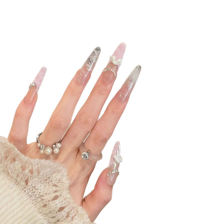 Elegant Stiletto Nail Art Extensions Bowlift
