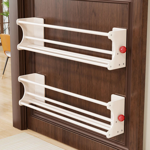 Wall-Mounted Space-Saving Door Shoe and Slipper Organizer Rack