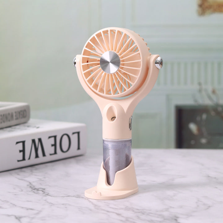 Unisex Portable Fog Fan with USB Charging Function and Flexible Tilt Mechanism Bowlift