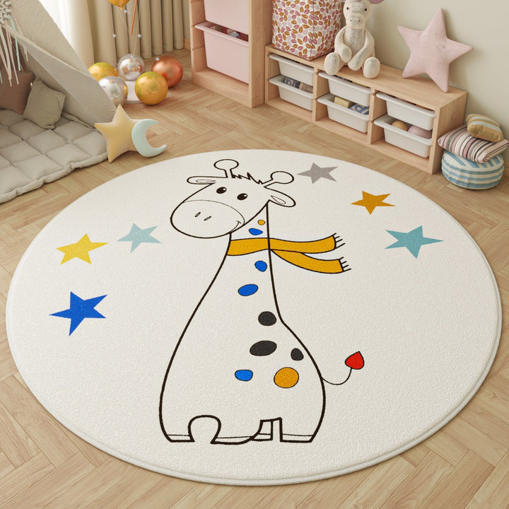 Playful Inspirational Round Area Rug Bowlift