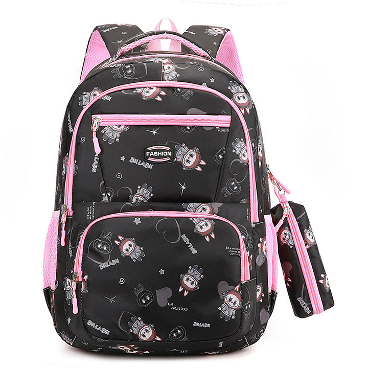 Cartoon Character Print School Backpack