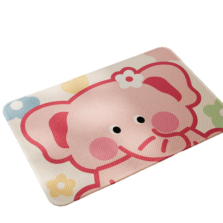 Decorative Cat-Themed Bath Mat Bowlift