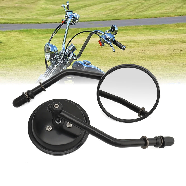 Motorcycle rearview mirror with adjustable arm and light effect Bowlift