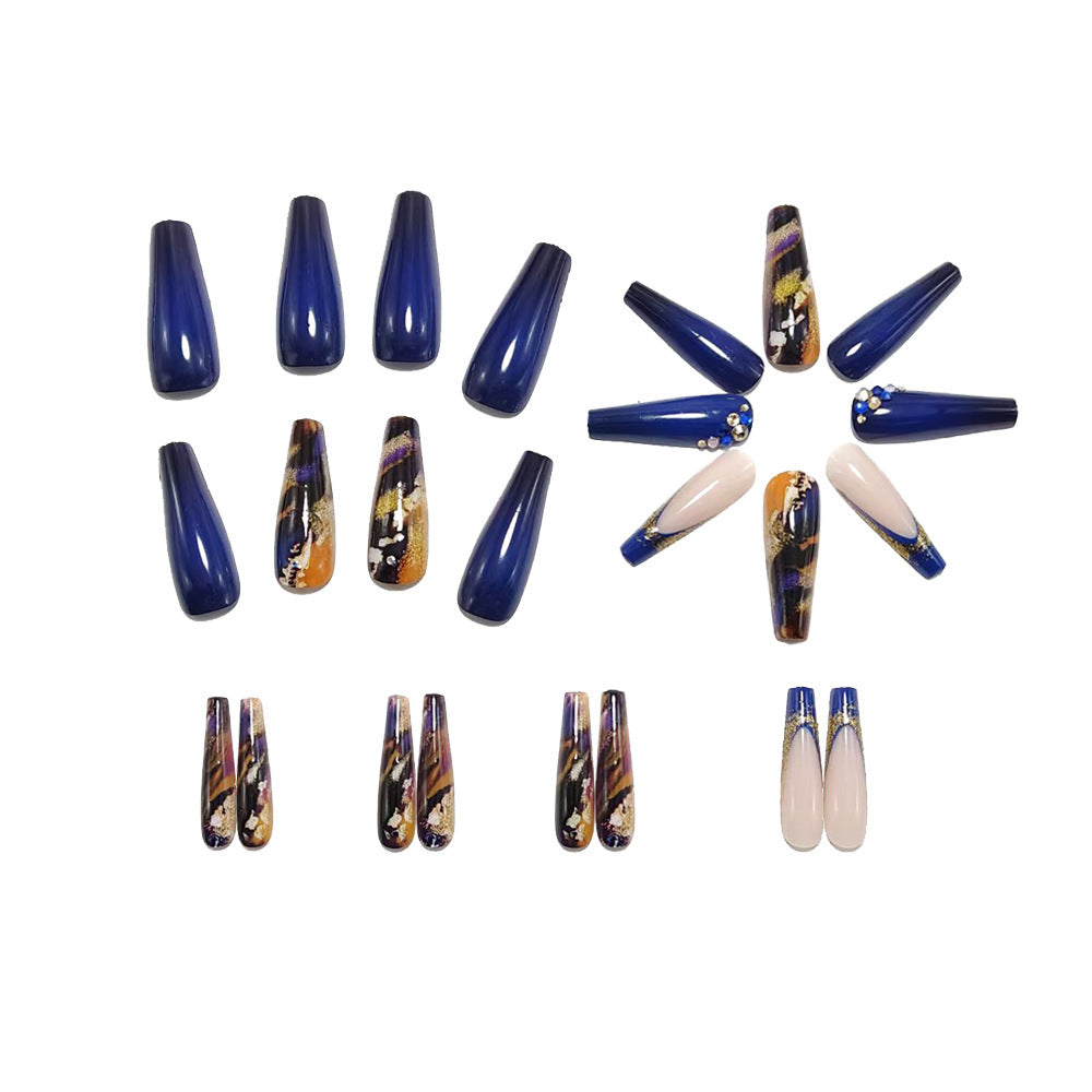 Artificial nails with glamorous design Bowlift