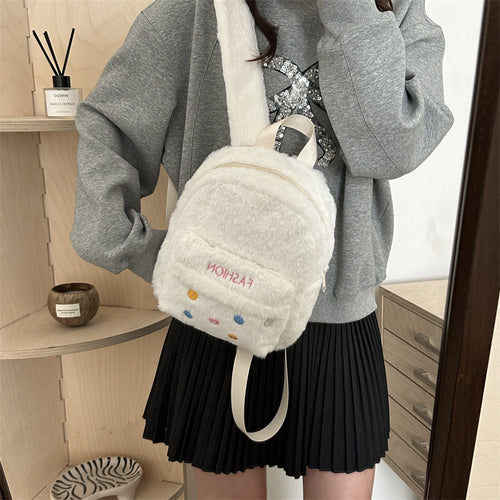 Plush backpack with playful design Bowlift