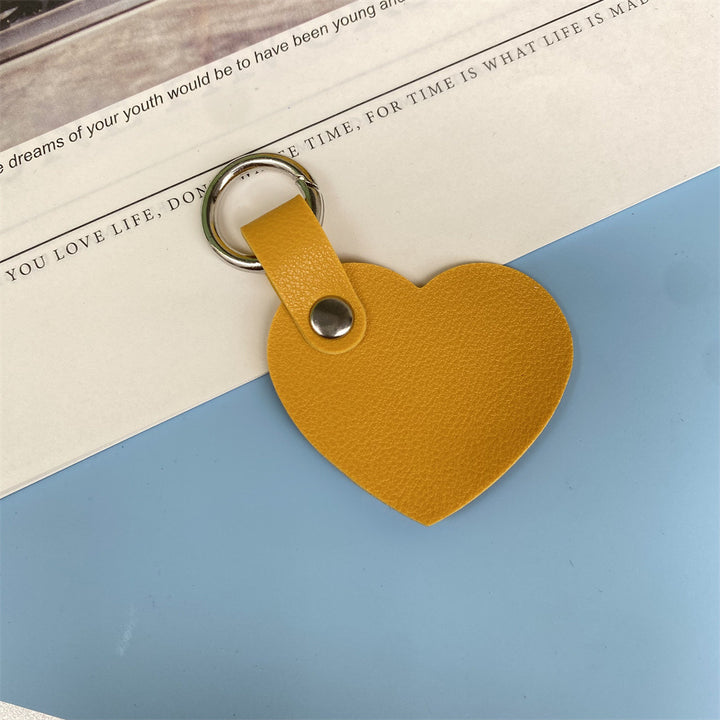 Premium Heart-Shaped Leather Keychain Bowlift