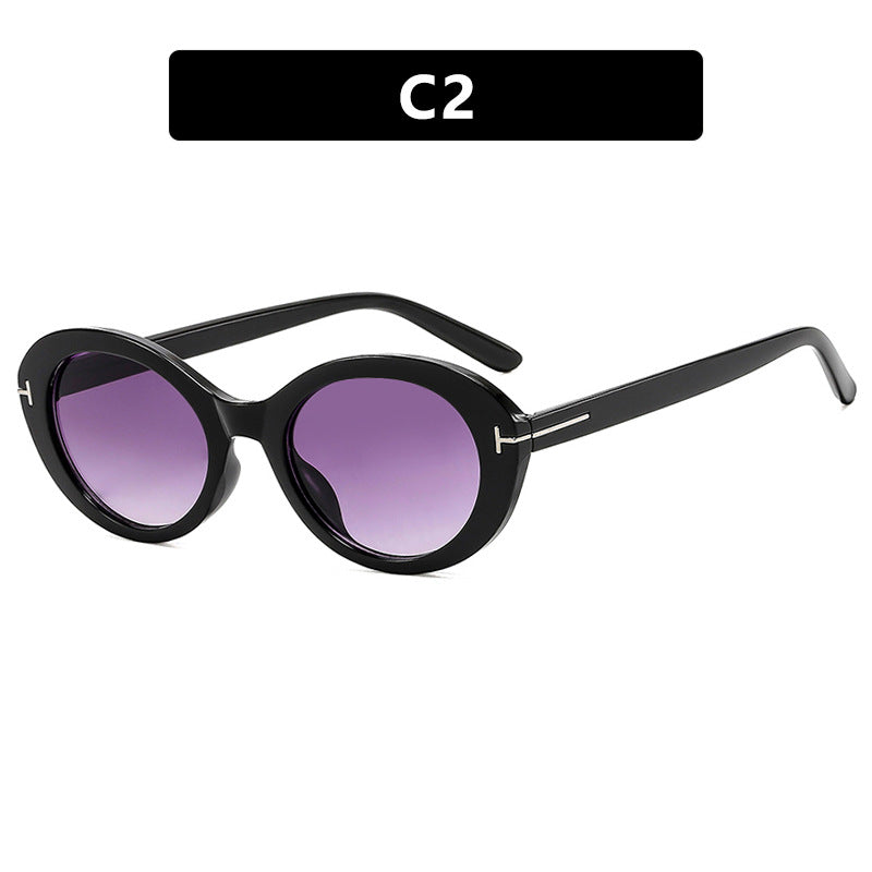 Ladies fashionable sunglasses with innovative oval frame and UV protection Bowlift