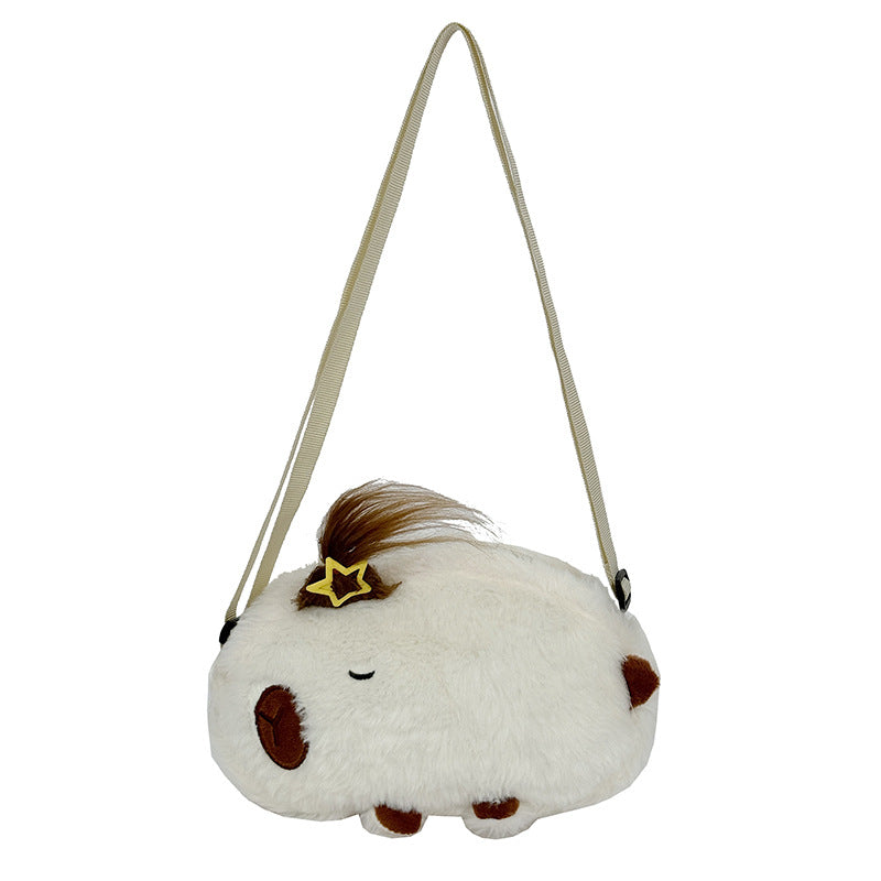 Plush Shoulder Bag with Cute Animal Design Bowlift