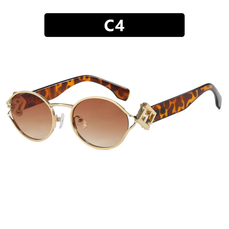 Ladies fashionable sunglasses with elegant metal frame and UV protection Bowlift