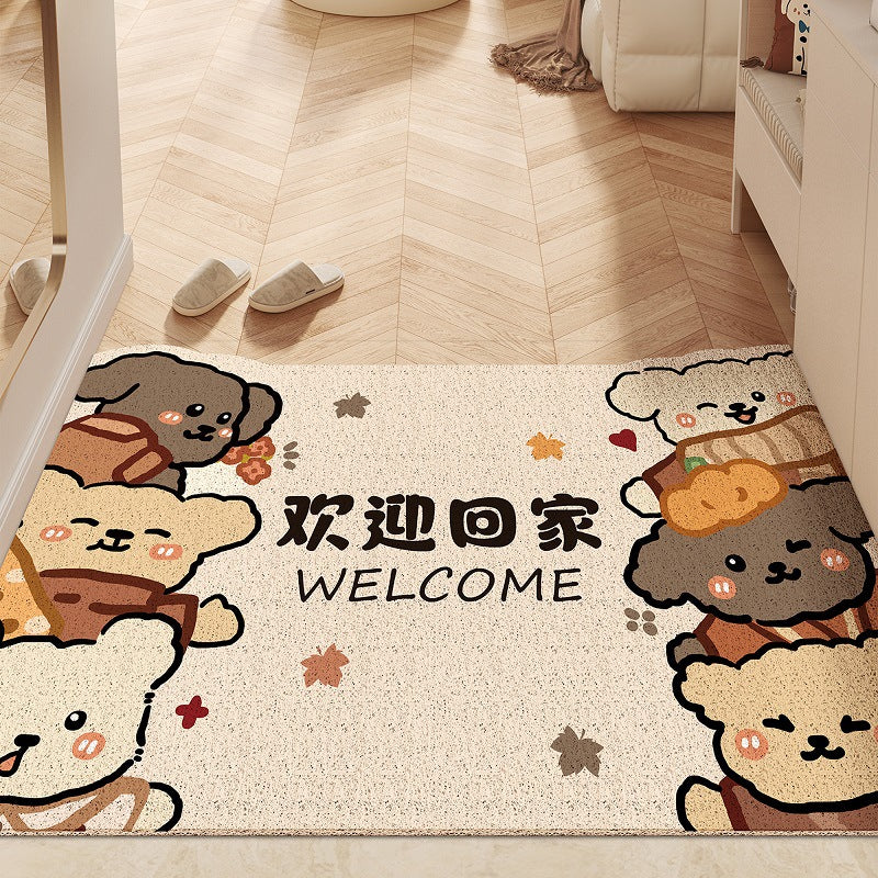 Cute Bear-Themed Welcome Mat