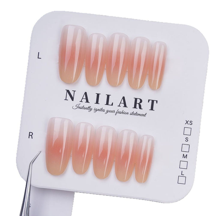 Ombre Glossy Press-On Nail Set Bowlift