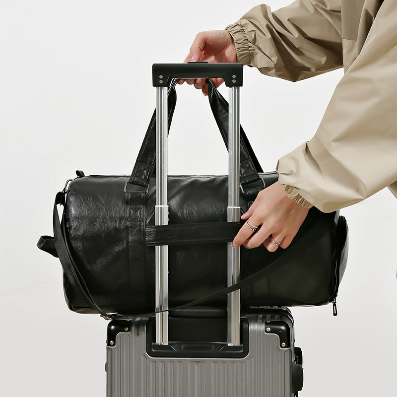 Premium Faux Leather Overnight Duffle Bag Bowlift